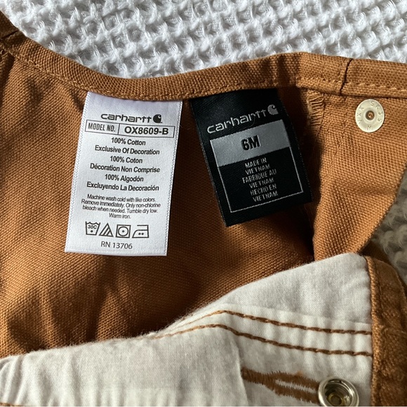 Baby Carhartt Canvas Overalls 6-9 months - never worn Currently out of stock - Picture 4 of 7